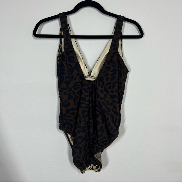 Miraclesuit V-Neck Animal Print One Piece - Picture 7 of 14